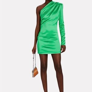 NWT Gauge81 Charras One Shoulder Dress Size Small in Kelly Green.